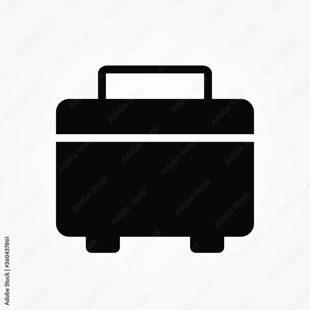 briefcase icon isolated sign symbol vector illustration - Collection of high quality black style vector icons