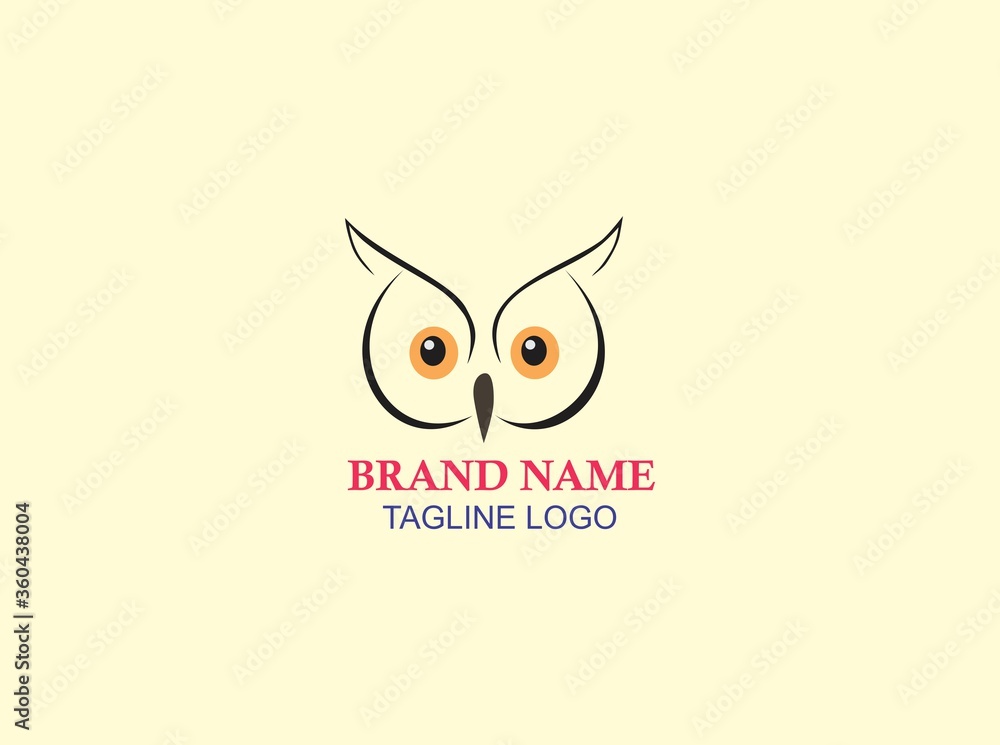Vector illustration of an owl logo