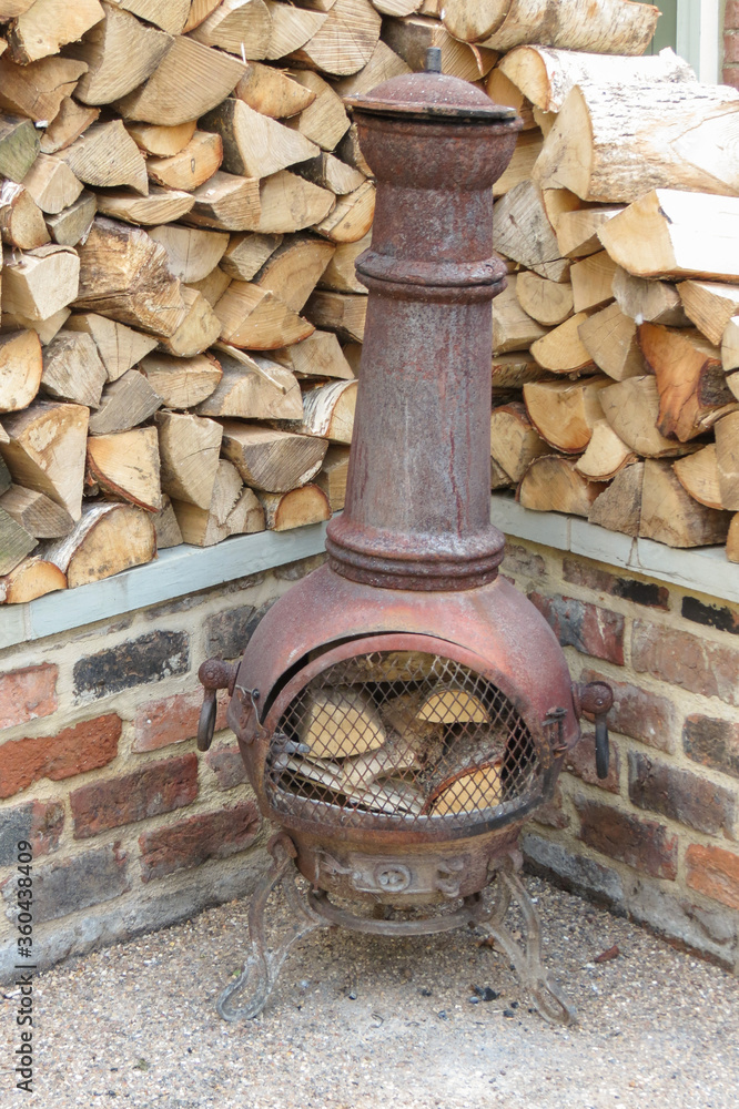 burning wood and old style stove