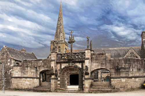 La Martyre. Façade de l'enclos paroissial. Finistère. Bretagne 