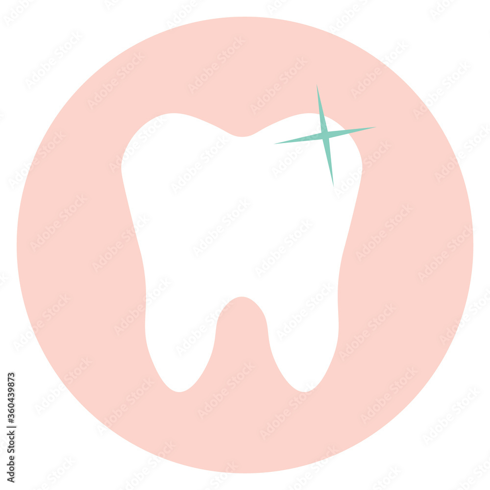 medical icon of healthy tooth, vector flat illustration, symbols for ...