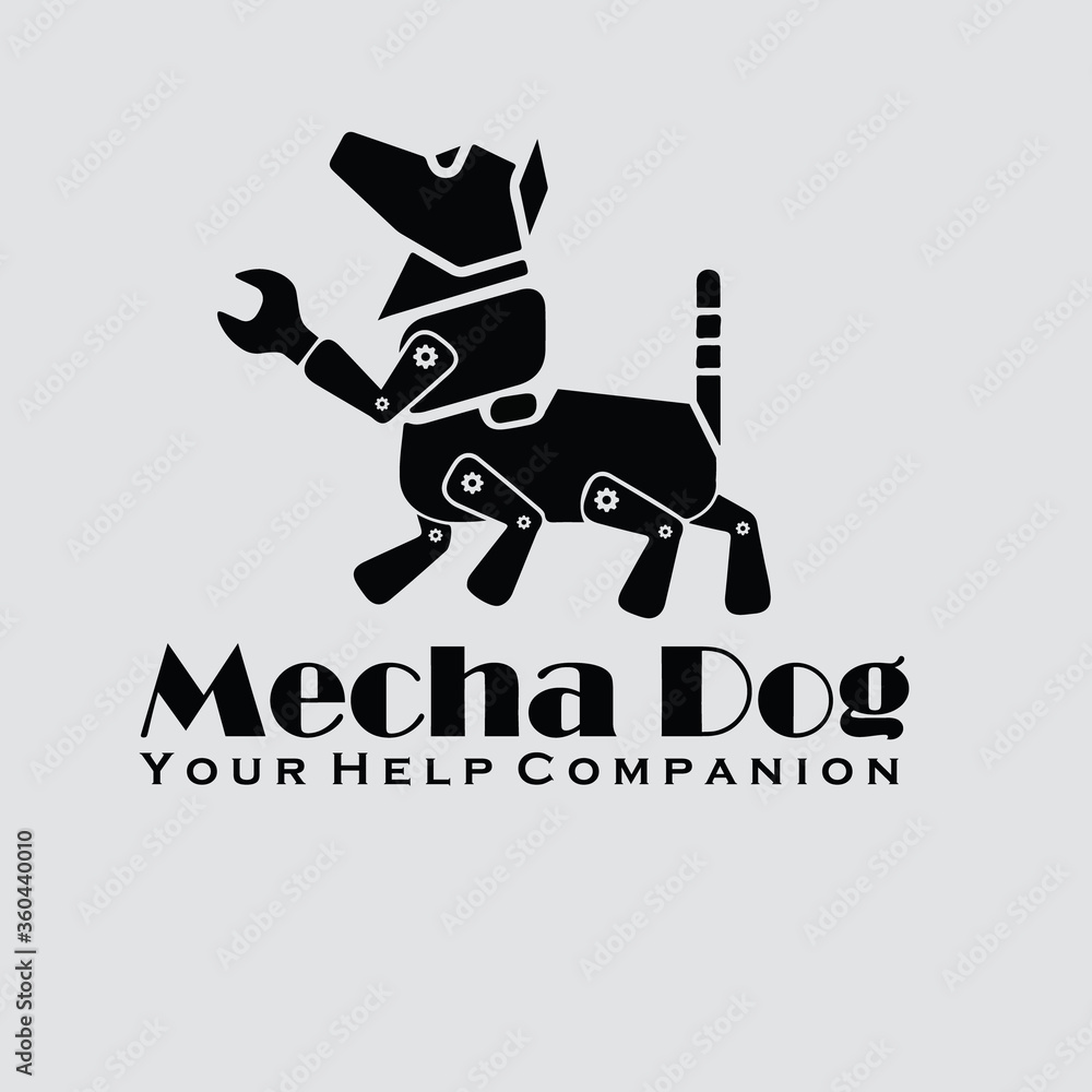 Mechanic Dog logo vector illustration design Mechanic Dog logo vector illustration design