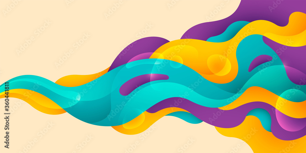 Abstract wavy background design in colorful modish style. Vector illustration. Abstract wavy background design in colorful modish style. Vector illustration.