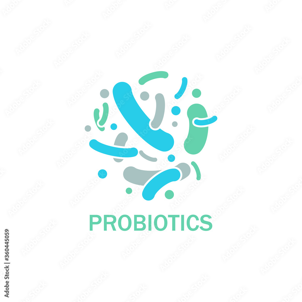 Probiotic Bacteria icon vector logo Probiotic Bacteria icon vector logo
