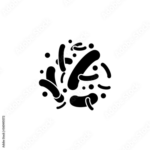 Probiotic Bacteria icon vector logo