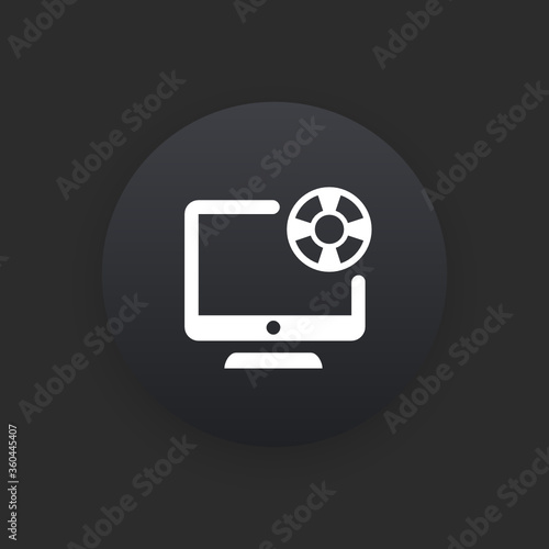 PC Guard -  Matte Black Web Button