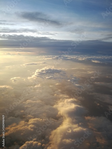 Sunrise clouds with aerial
