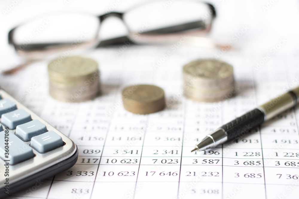 Analysis of the financial report. Business and finance concept Analysis of the financial report. Business and finance concept