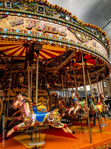 merry go round carousel near the Cutty Sark in Greenwich, London