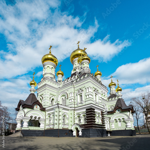 The main view of the St. Nicholas cathedral - the largest Orthodox church in Kyiv photo