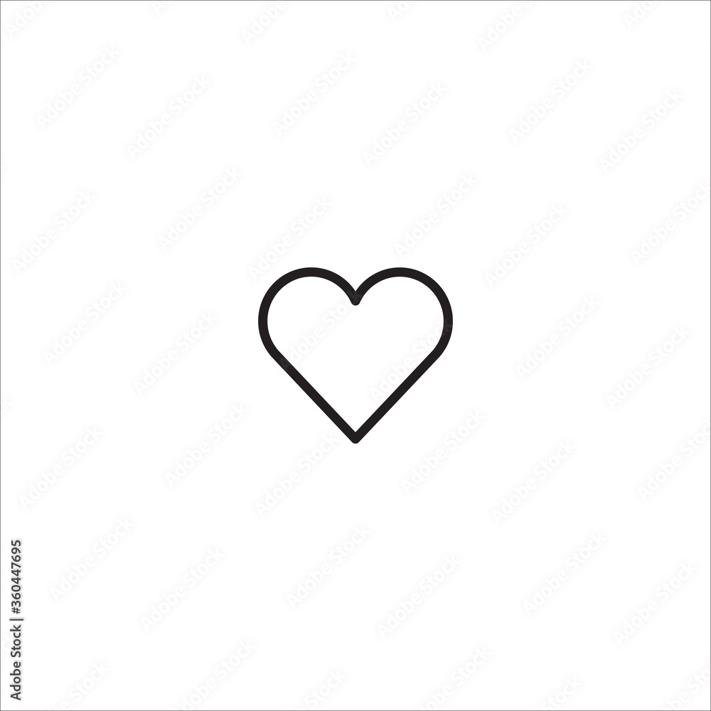 Heart love line icon vector