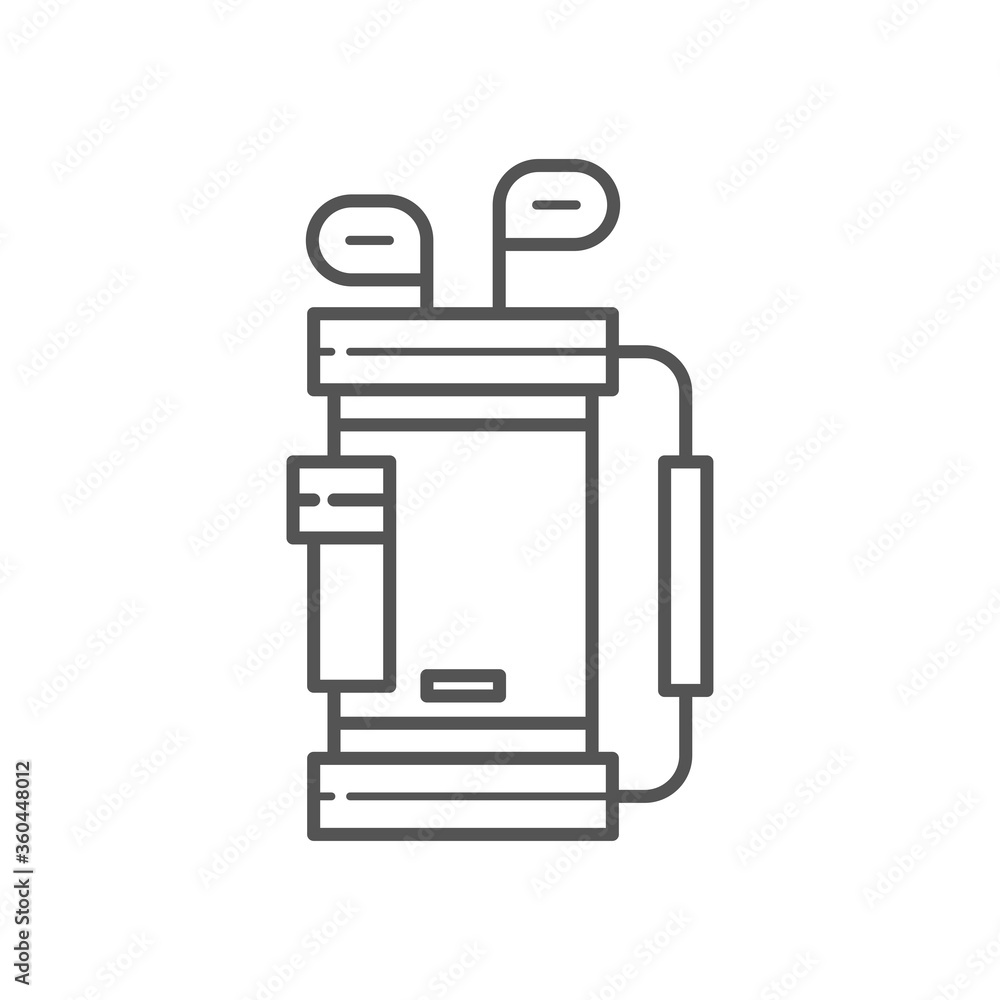 Golf bag icon. Golfing symbol modern, simple, vector, icon for website design, mobile app, ui. Vector Illustration Golf bag icon. Golfing symbol modern, simple, vector, icon for website design, mobile app, ui. Vector Illustration