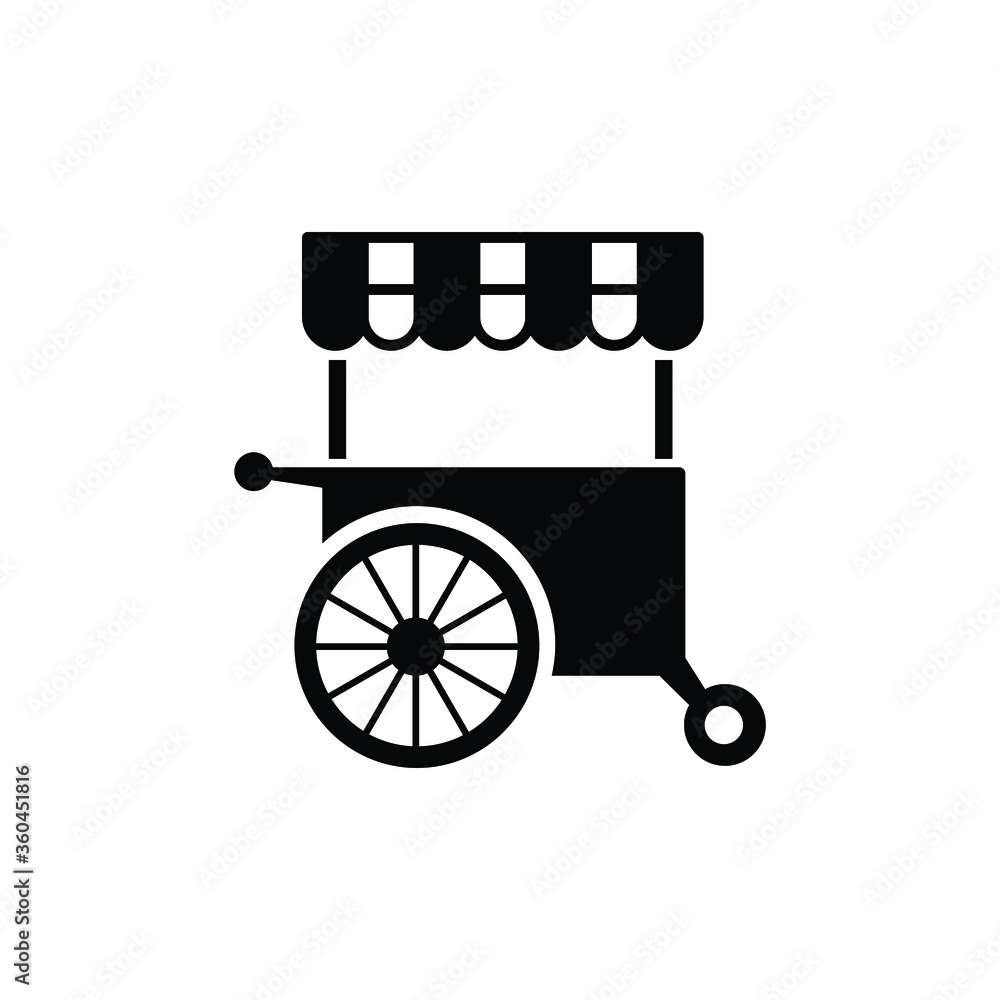 Selling cart icon vector in trendy flat style isolated on white background Selling cart icon vector in trendy flat style isolated on white background