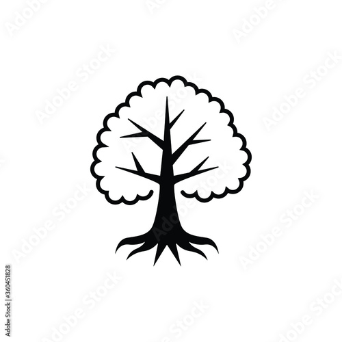 Tree icon vector in trendy flat style isolated on white background