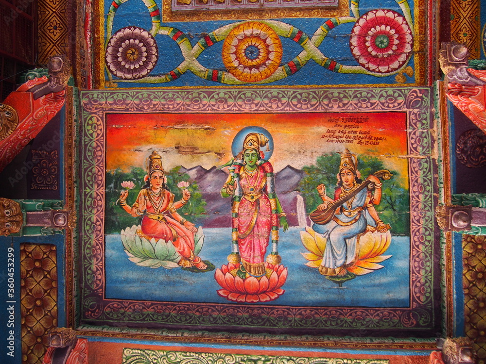 Picture of Indian mythology, Madurai, Tamil Nadu, South India, India