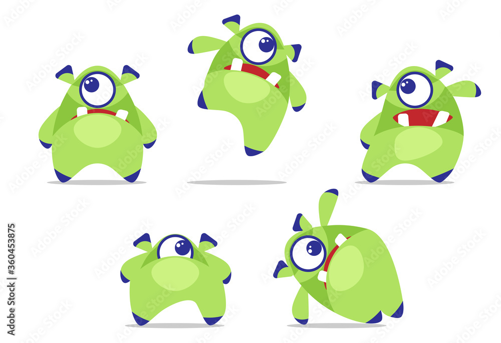 Vector illustration of cute Monster dancing. Vector illustration of cute Monster dancing.