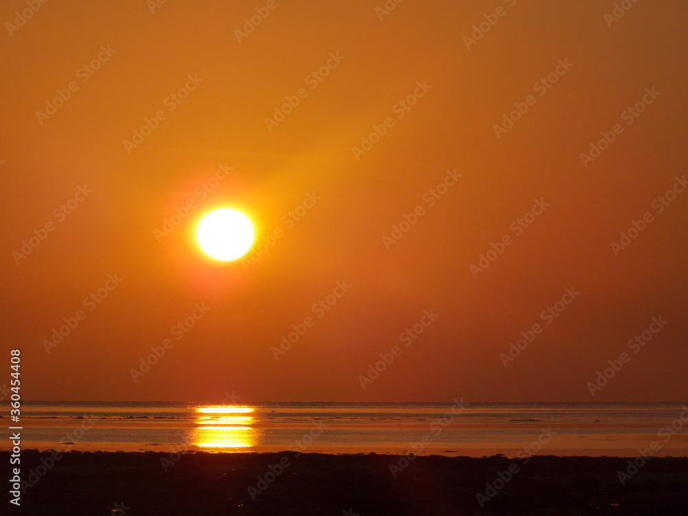 Sun set at Beach in Havlock Islands, Andman Nicobar islands India