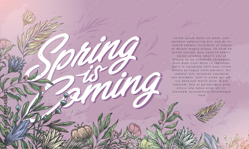 spring is coming floral background spring is coming floral background