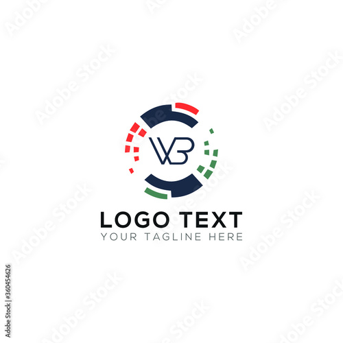 Virtual Solution  WB Logo Design vector © Bokul
