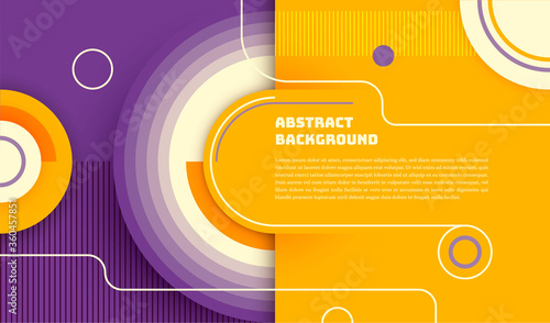 Abstract style technology background design with circles and rounded shapes. Vector illustration.