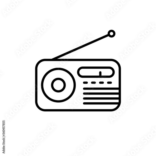 Radio vector linear icon.