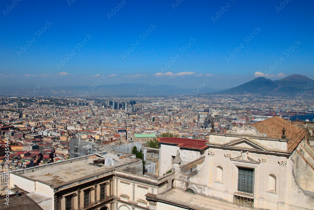 panorama of Naples city