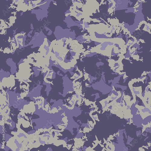 Urban camouflage of various shades of violet and grey colors