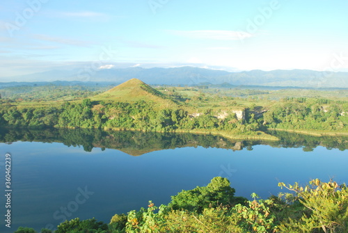 Mountain lake reflection 