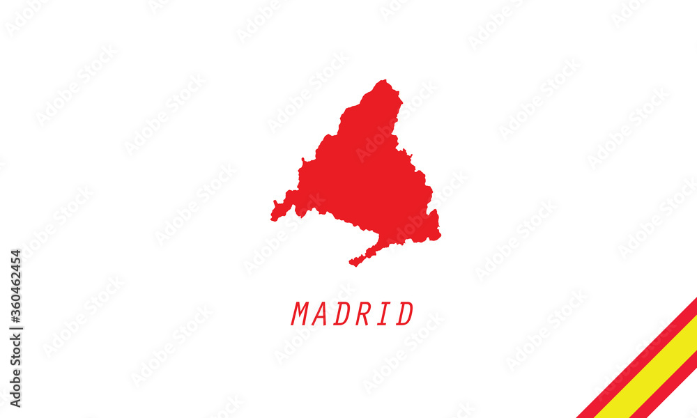 Madrid map Spain region vector illustraition Madrid map Spain region vector illustraition