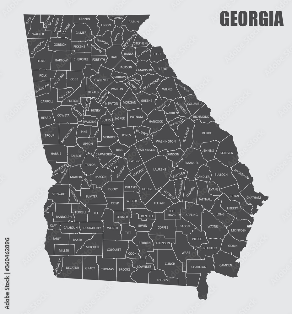 Georgia County Map