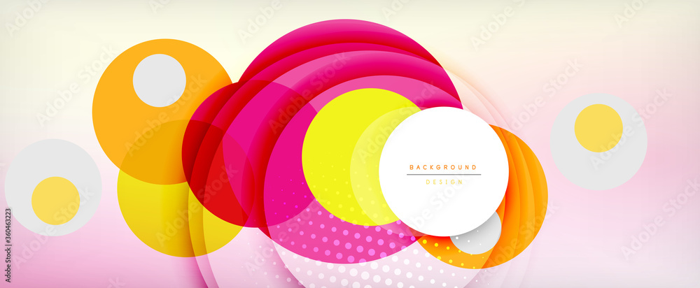 Trendy simple circle abstract background, dynamic motion concept. Vector Illustration For Wallpaper, Banner, Background, Card, Book Illustration, landing page