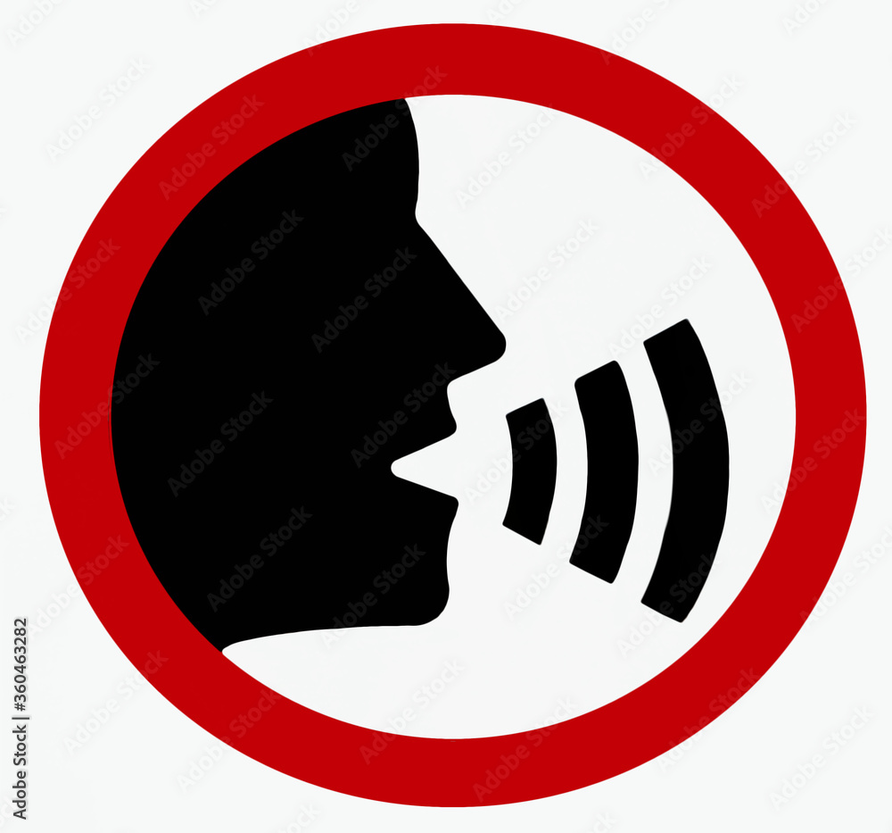 Don't talk loud in this area, courtesy sign. Don't talk loud in this area, courtesy sign.