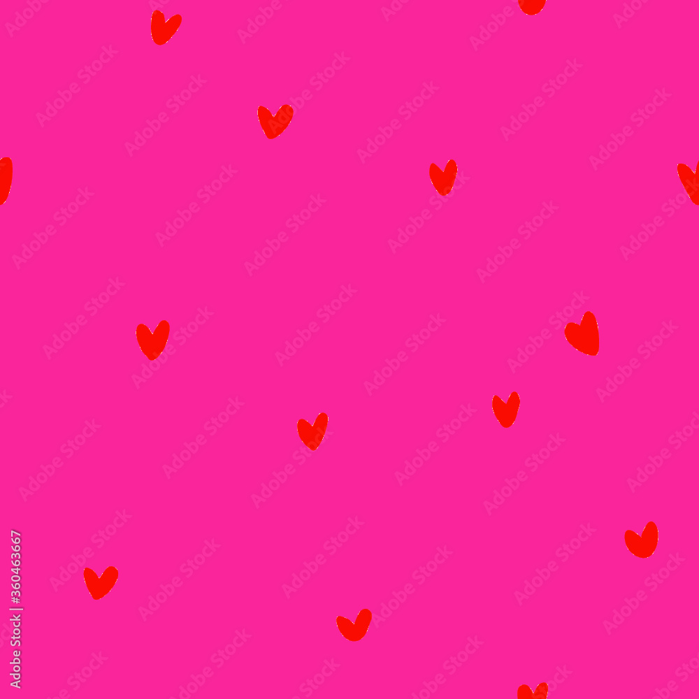 Hearts Seamless Pattern in Pink
