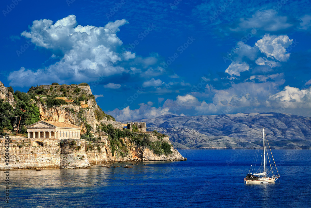 Hellenic temple at Corfu island