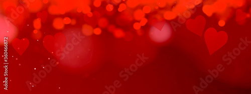 Wallpaper Mural Colorful red abstract template texture background banner panorama with hearts and bokeh lights - Concept Mother's Day, Valentine's Day, Birthday, Christmas Wedding and copy space Torontodigital.ca