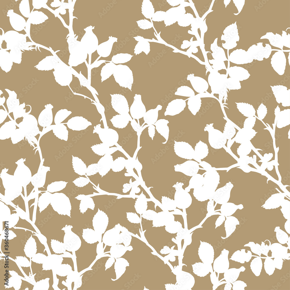 Rosehip seamless pattern for your textile and printing design Rosehip seamless pattern for your textile and printing design