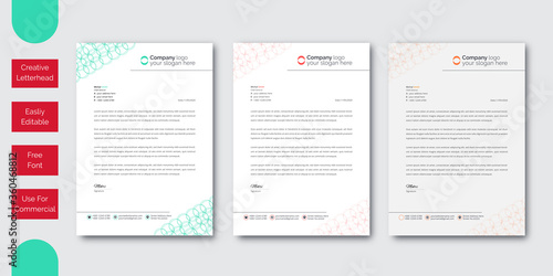 Modern Creative & Clean business style letterhead of your corporate project design.set to print with vector & illustration 