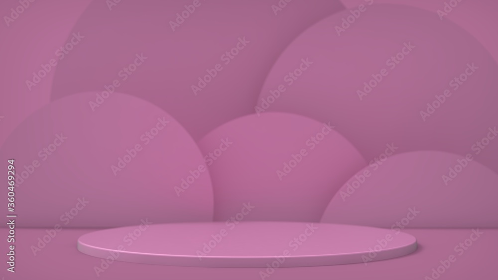 Obraz premium Display stand podium on copy space background. Blank exhibition platform