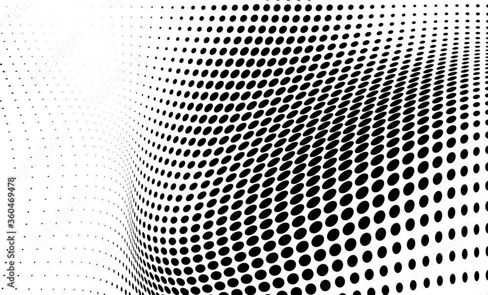 The halftone texture is monochrome. Vector chaotic background.