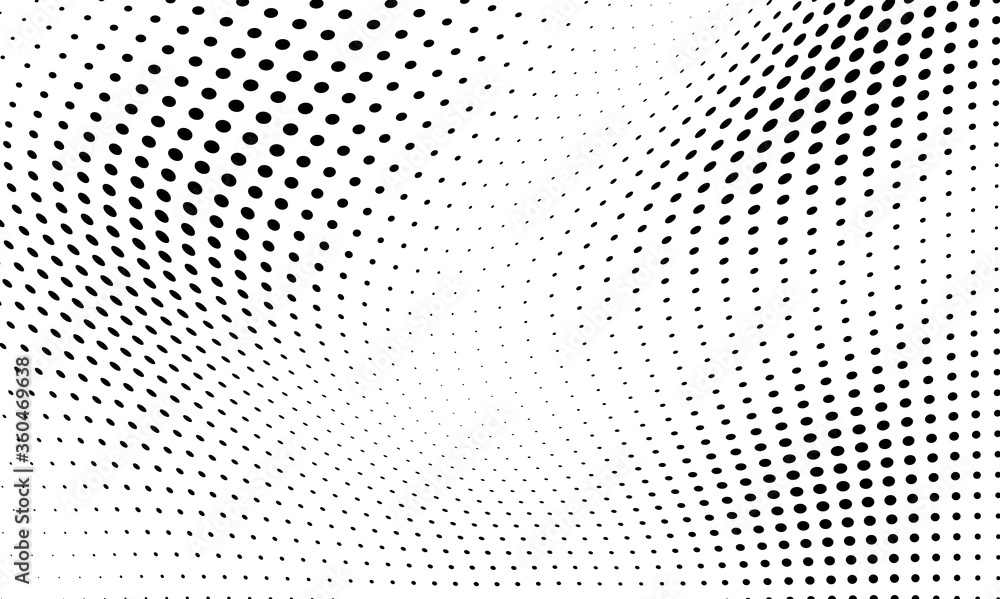 The halftone texture is monochrome. Vector chaotic background.