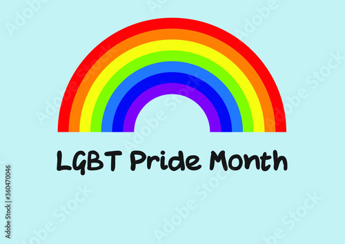 LGBT pride month rainbow vector