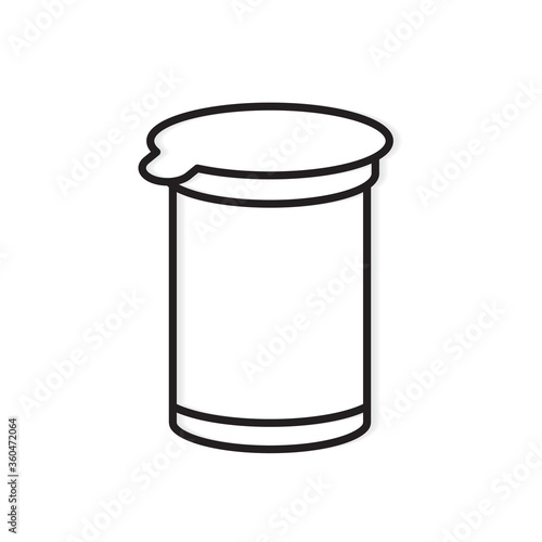 yogurt container icon- vector illustration