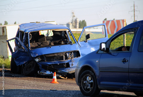 Restricted Highway After Car Crash Accident   © AnyVIDStudio