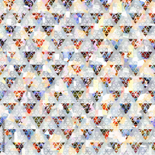 Geometric texture pattern with watercolor effect 