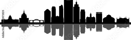 SAINT PAUL City Minnesota Skyline Silhouette Cityscape Vector