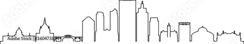 SAINT PAUL City Minnesota Skyline Silhouette Cityscape Vector