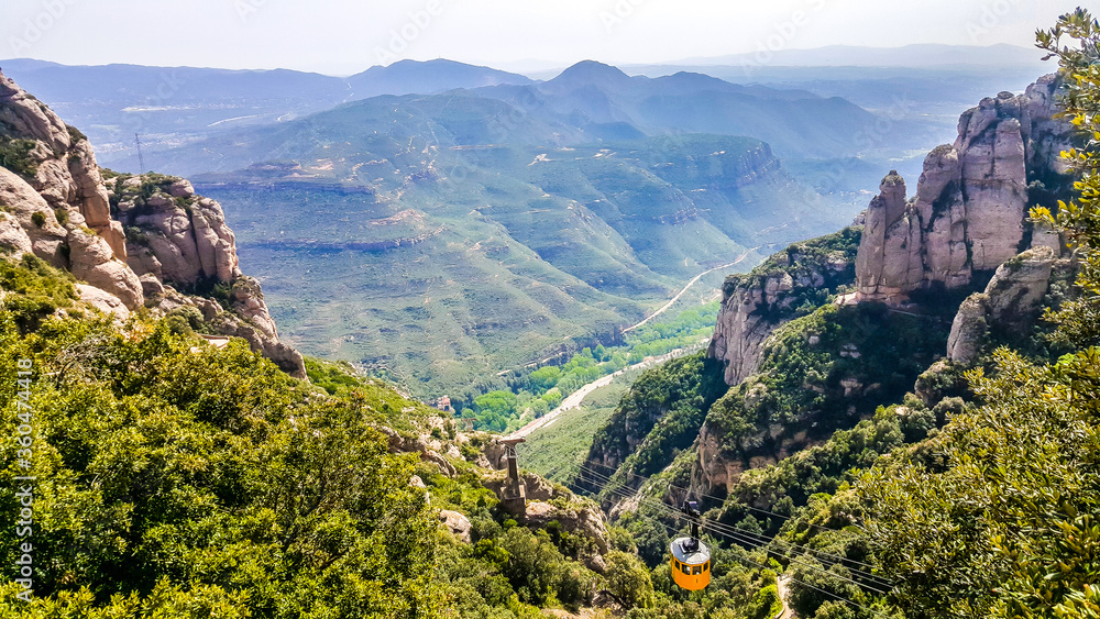 Montserrat - a multi-peaked rocky range located near the city of Barcelona, in Catalonia, Spain.