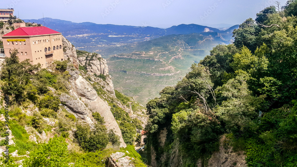 Montserrat - a multi-peaked rocky range located near the city of Barcelona, in Catalonia, Spain.