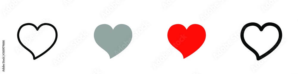 Heart vector collection. Love symbol icon set. EPS 10 Heart vector collection. Love symbol icon set. EPS 10