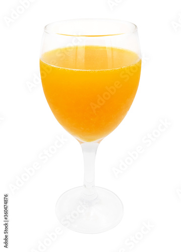 Glass of Orange juice 100% isolate on white background with clipping path.